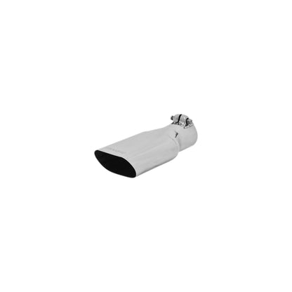 FLOWMASTER Exhaust Tip Exhaust Tip 4.25 X 2.25 Inch Oval Polished SS Fits 2.50 Inch Tubing Clamp On