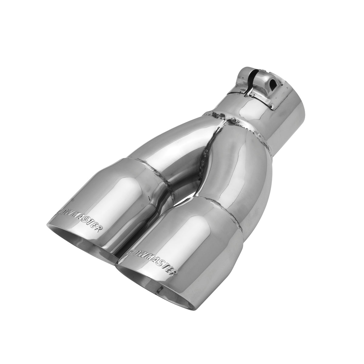 FLOWMASTER Exhaust Tip Exhaust Tip 3.00 In Dual Angle Cut Polished SS Fits 2.50 Inch Left Clamp On