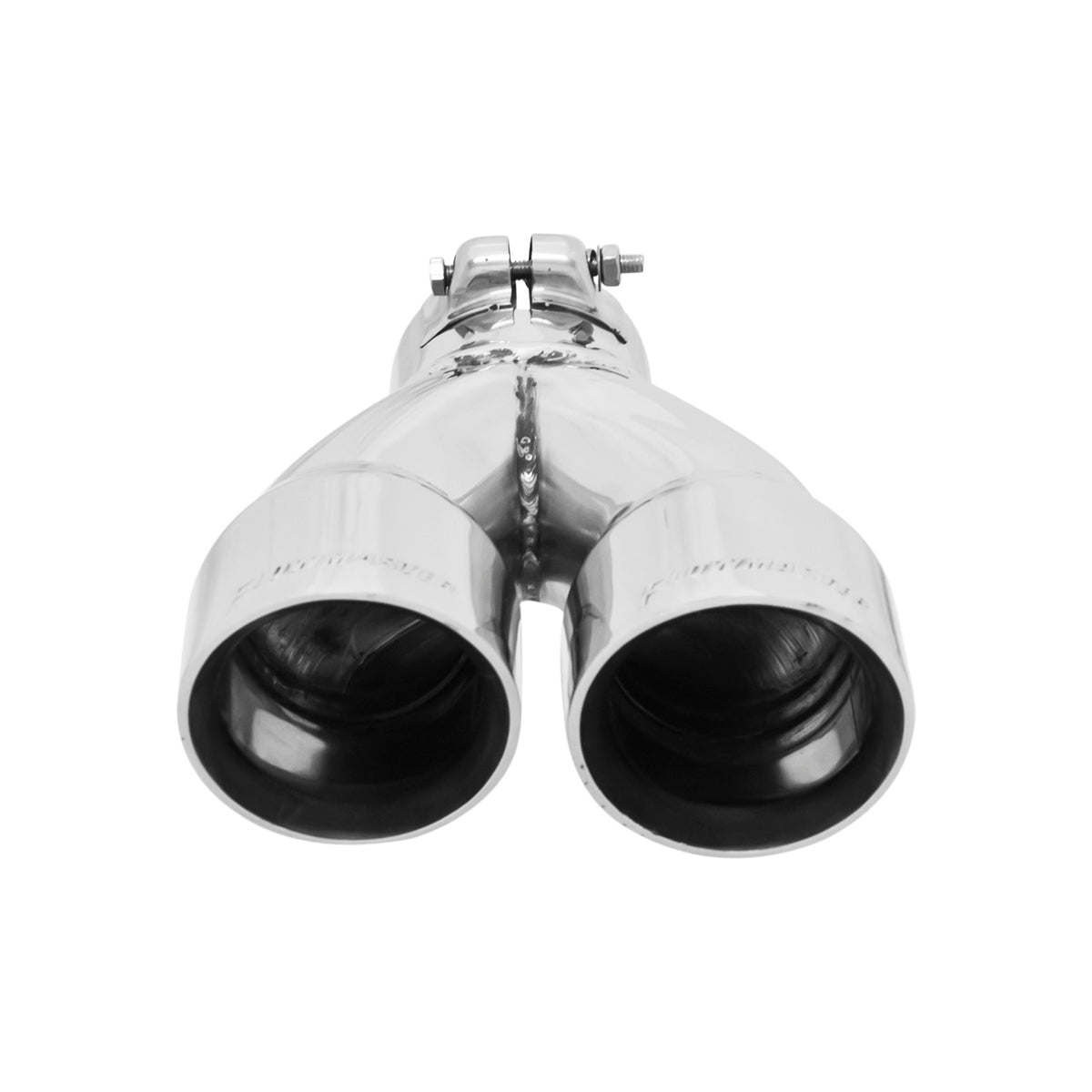 FLOWMASTER Exhaust Tip Exhaust Tip 3.00 In Dual Angle Cut Polished SS Fits 2.50 Inch Left Clamp On