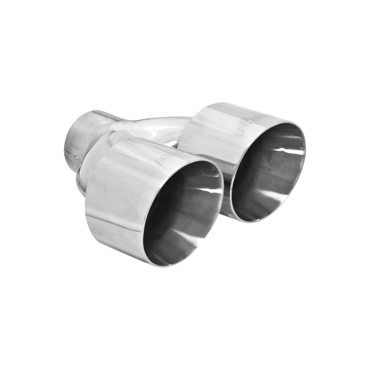 FLOWMASTER Exhaust Tip Exhaust Tip Dual 4.00 Inch Angle Cut Polished SS Fits 2.50 Inch Tubing Weld On