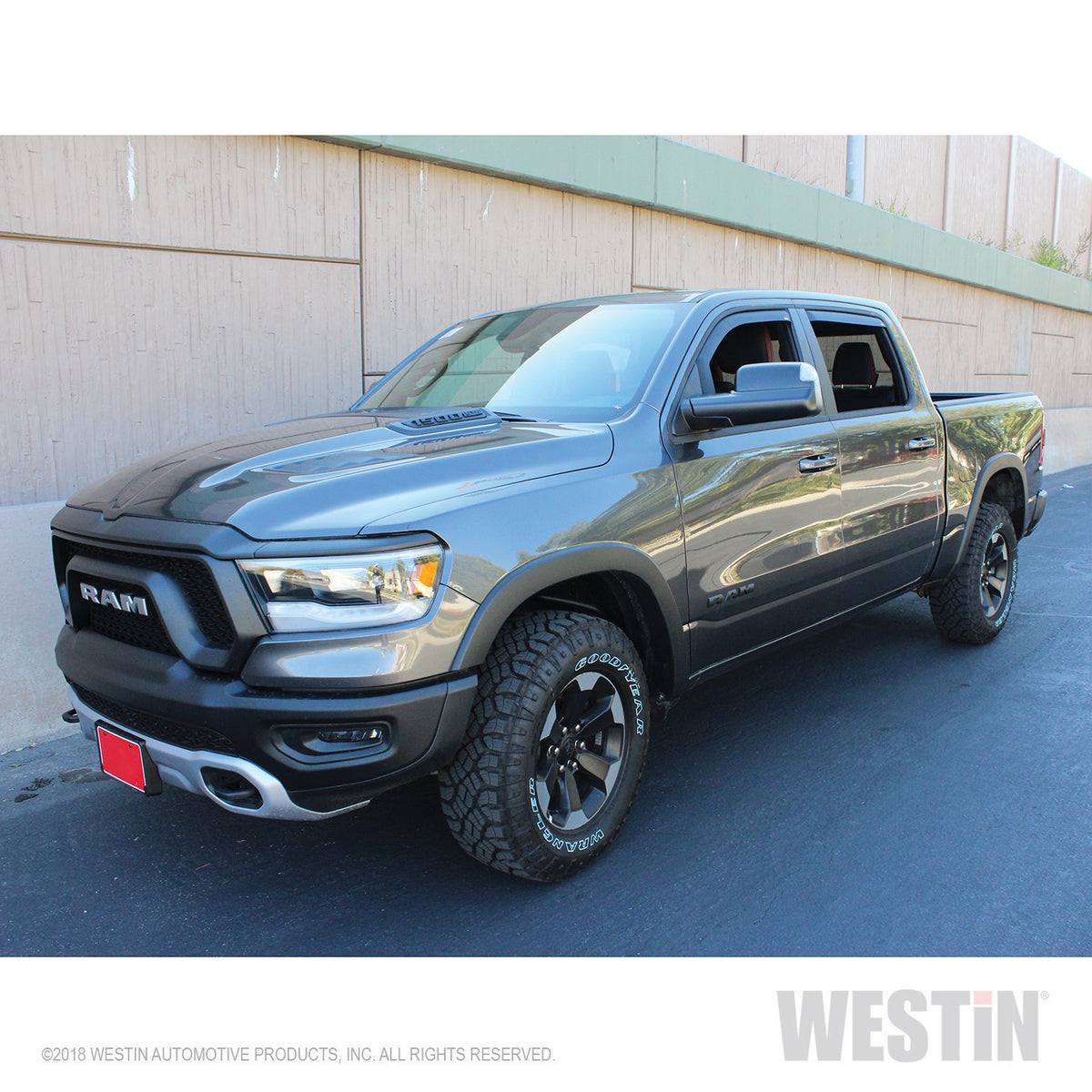 Westin Matte In-Channel Wind Deflector 4pc 2019-2024 Ram 1500 Crew Cab