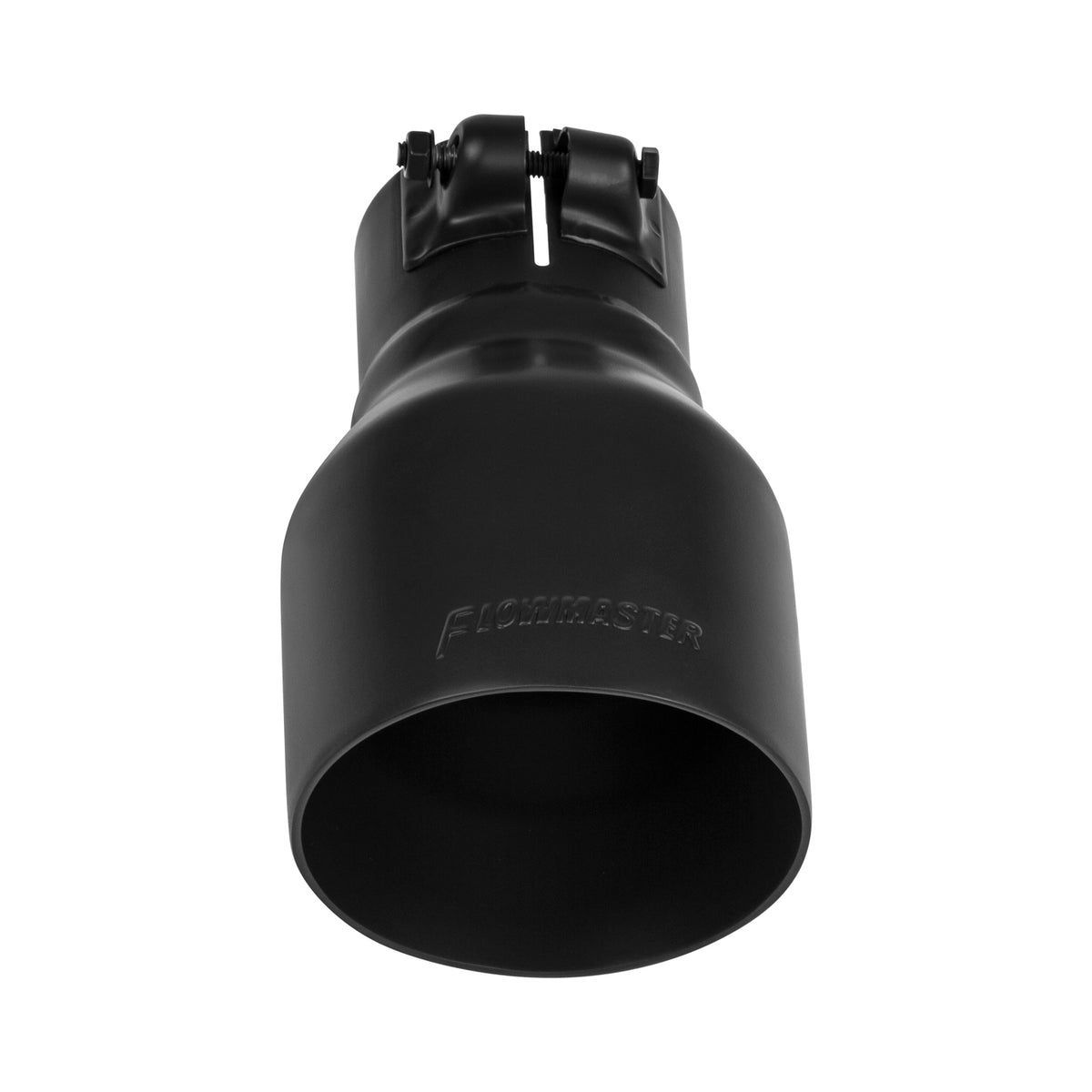 FLOWMASTER Exhaust Tip Exhaust Tip 4.00 Inch Black Ceramic Coated Fits 2.5 Inch Tubing- Clamp On