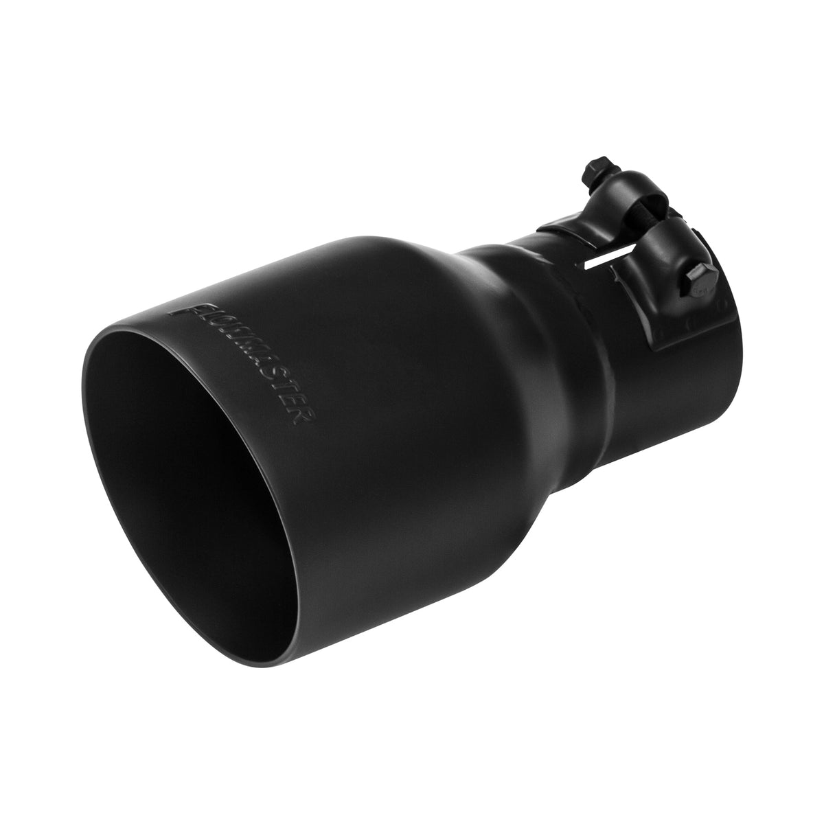 FLOWMASTER Exhaust Tip Exhaust Tip 4.00 Inch Black Ceramic Coated Fits 2.5 Inch Tubing- Clamp On