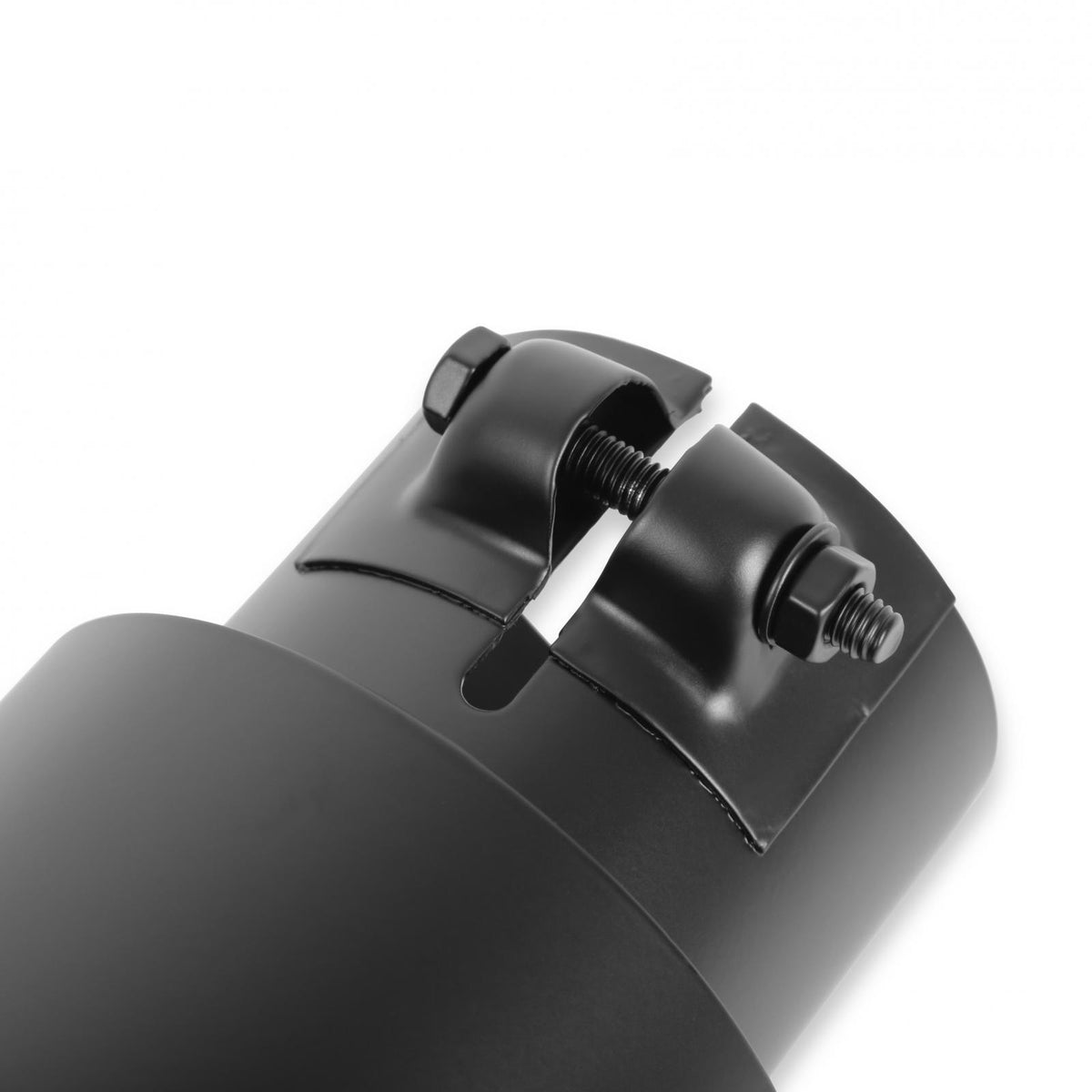 FLOWMASTER Exhaust Tip Exhaust Tip 3.5 Inch Black Angle Cut Fits 2.5 Inch Tubing- Clamp On