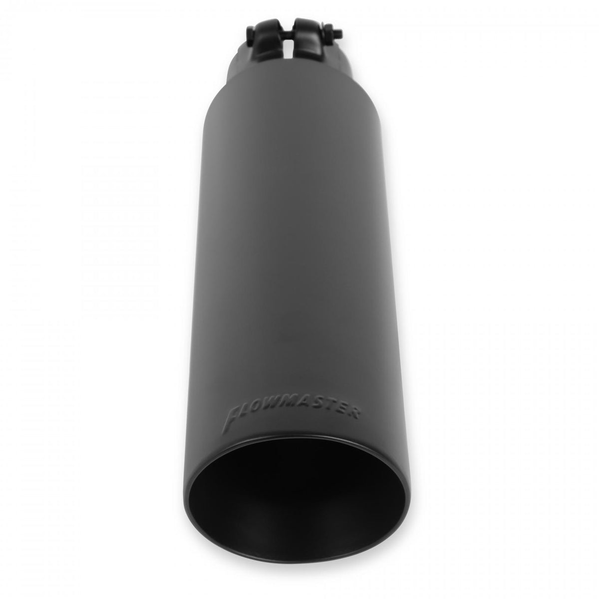FLOWMASTER Exhaust Tip Exhaust Tip 3.5 Inch Black Angle Cut Fits 2.5 Inch Tubing- Clamp On