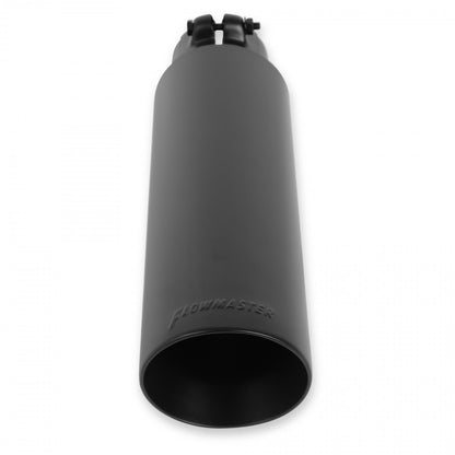 FLOWMASTER Exhaust Tip Exhaust Tip 3.5 Inch Black Angle Cut Fits 2.5 Inch Tubing- Clamp On
