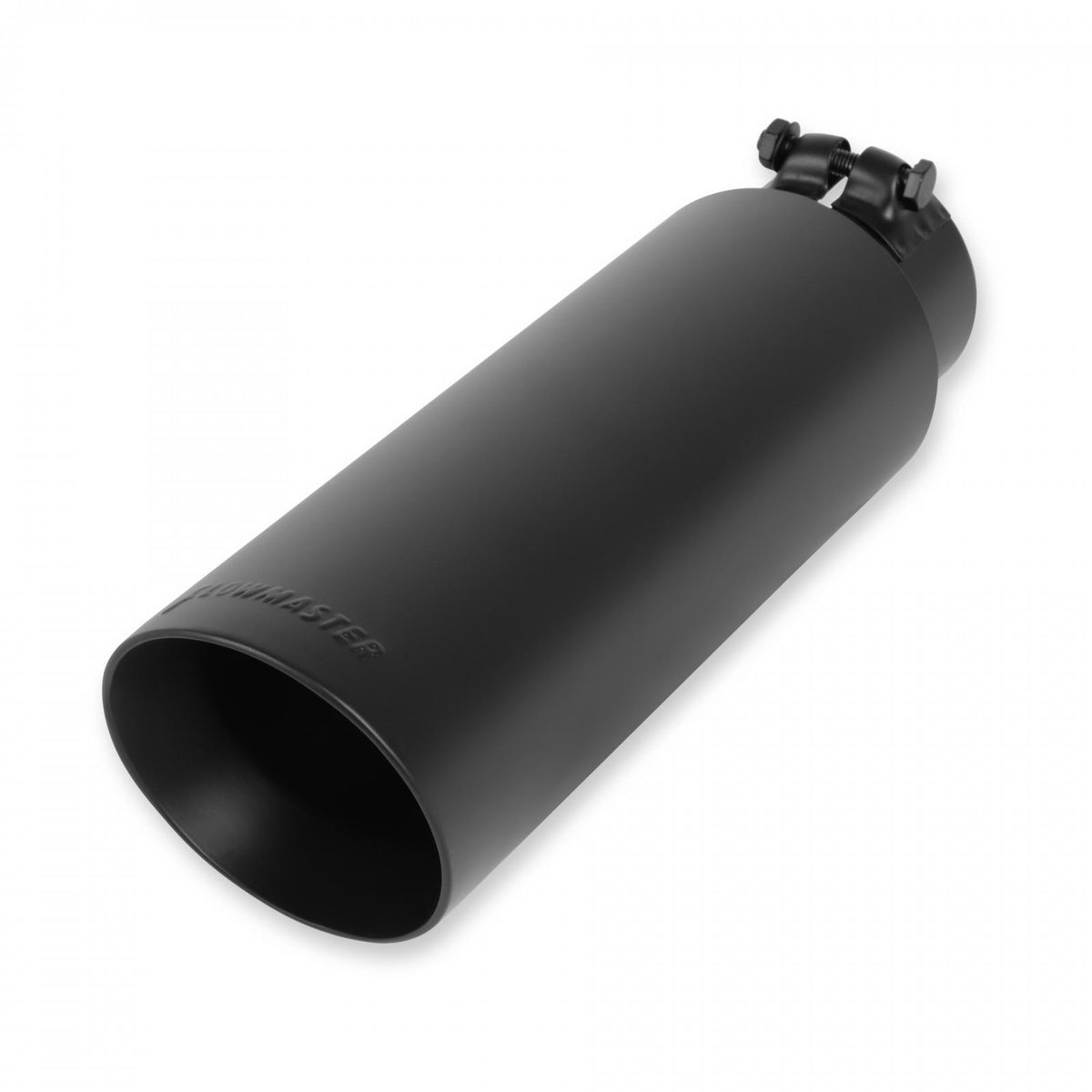 FLOWMASTER Exhaust Tip Exhaust Tip 4.00 Inch Black Angle Cut Fits 3 Inch Tubing, 13.00 Inch Long Clamp On