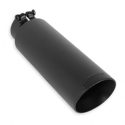 FLOWMASTER Exhaust Tip Exhaust Tip 4.00 Inch Black Angle Cut Fits 3 Inch Tubing, 13.00 Inch Long Clamp On