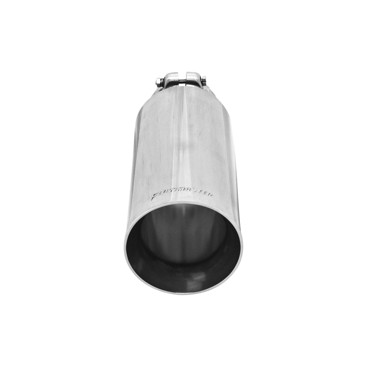 FLOWMASTER Exhaust Tip Exhaust Tip 4.00 Inch 13 Angle Cut Polished SS Fits 3.00 Inch Tubing Clamp On