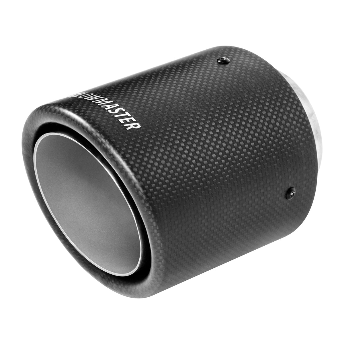 FLOWMASTER Exhaust Tip Exhaust Tip 4 Inch Rolled Angle Carbon Fiber Fits 2.5 Inch Tubing Weld On
