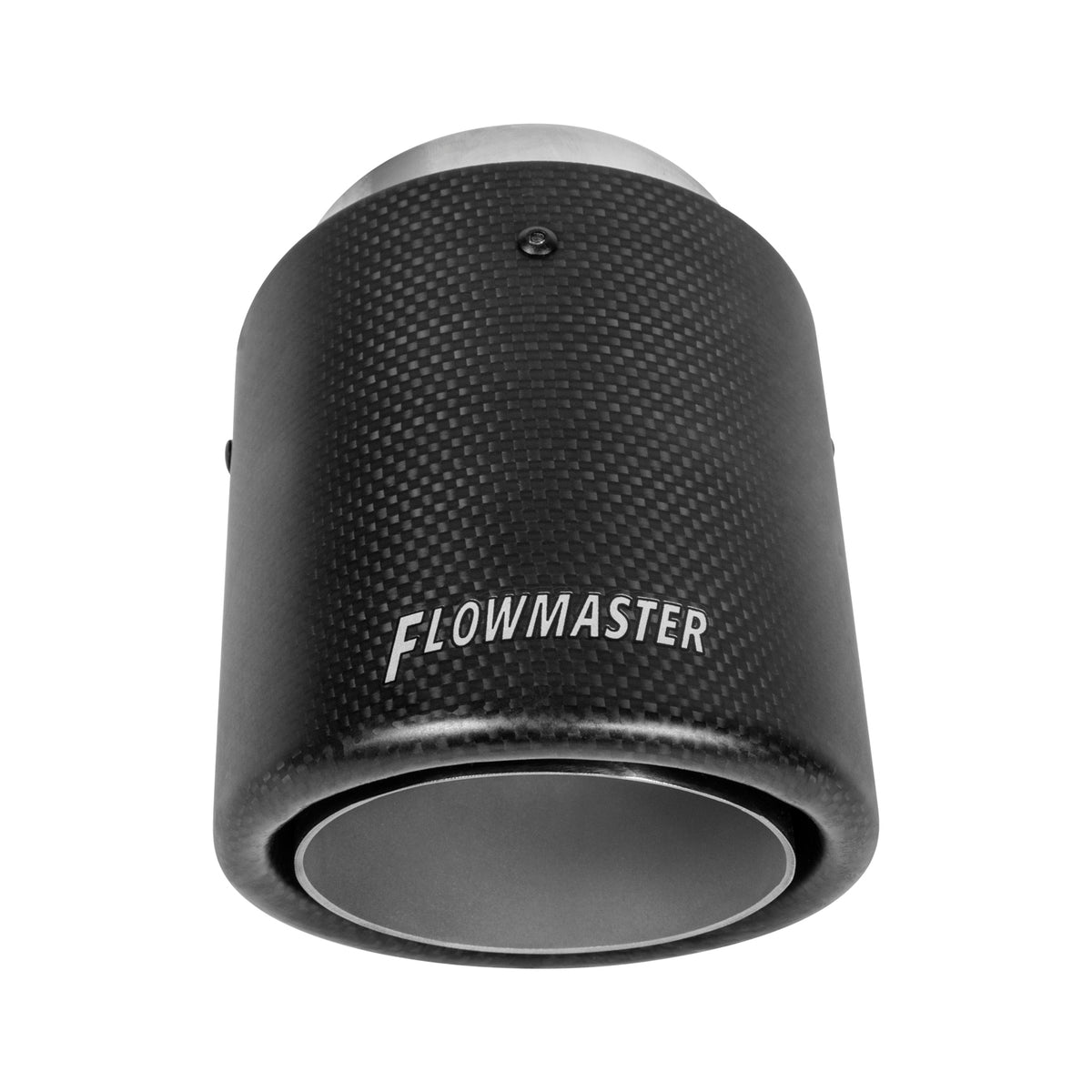 FLOWMASTER Exhaust Tip Exhaust Tip 4 Inch Rolled Angle Carbon Fiber Fits 3 Inch Tubing Weld On