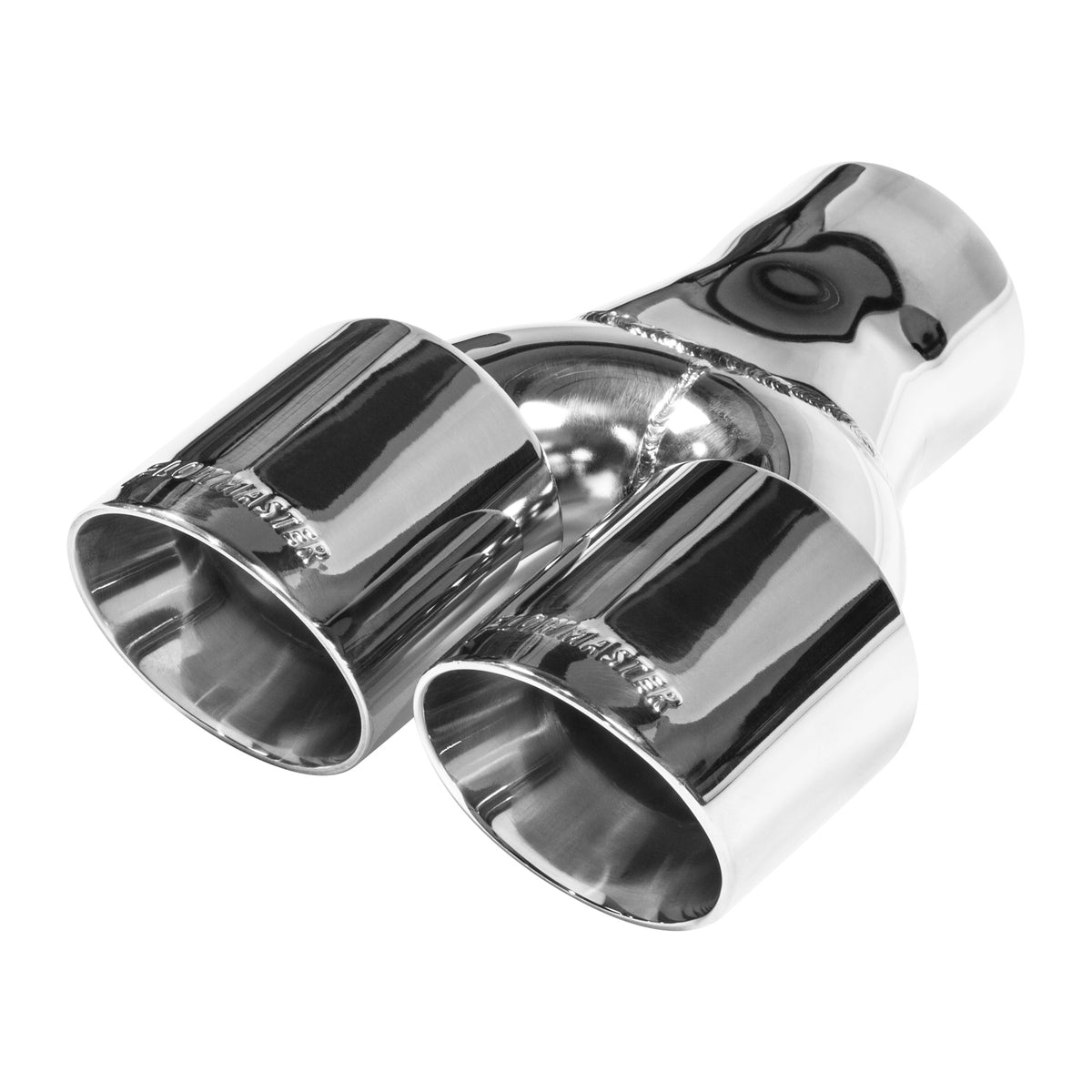 FLOWMASTER Exhaust Tip Exhaust Tip 3 Inch Dual Out Angle Cut Fits 3 Inch Tubing Weld On