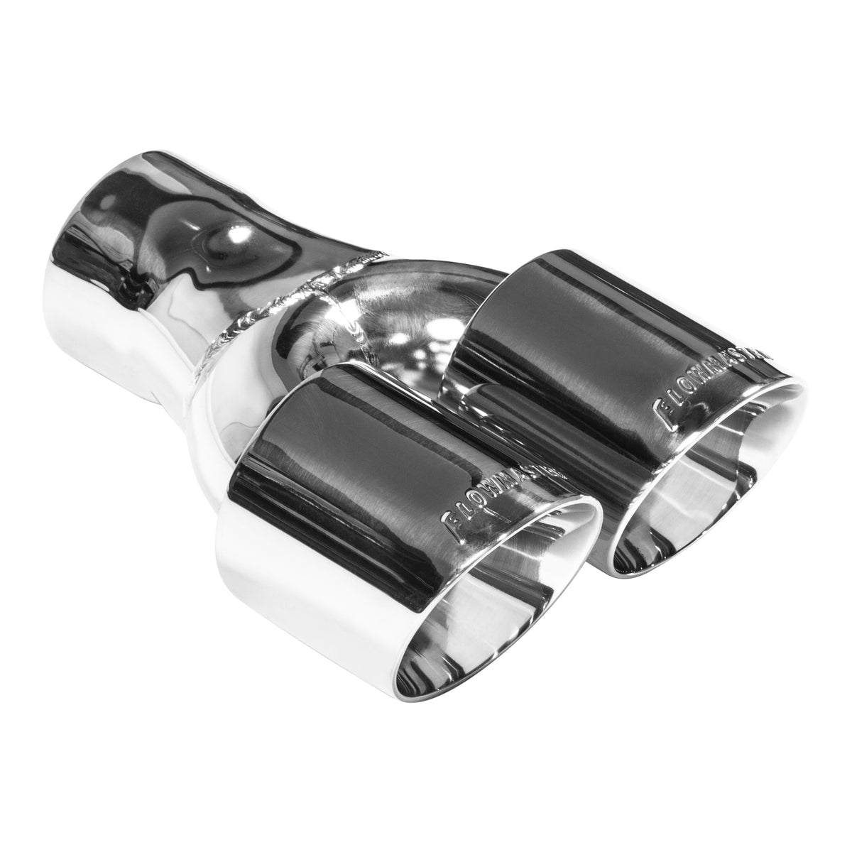 FLOWMASTER Exhaust Tip Exhaust Tip 3 Inch Dual Out Angle Cut Fits 3 Inch Tubing Weld On