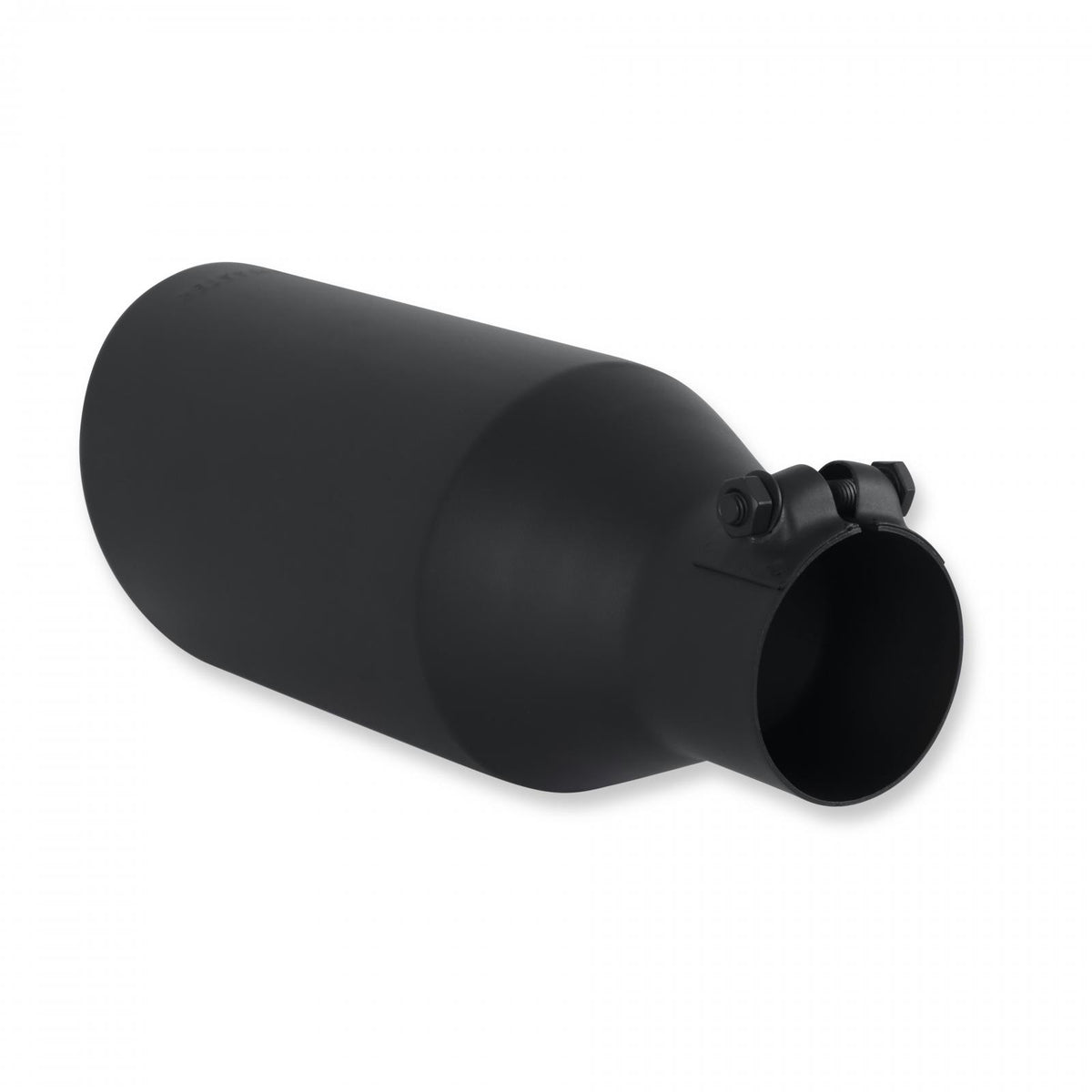 FLOWMASTER Exhaust Tip Exhaust Tip 4.5 Inch Black Angle Cut Fits 2.5 Inch Tubing, 11.00-In Long Clamp On