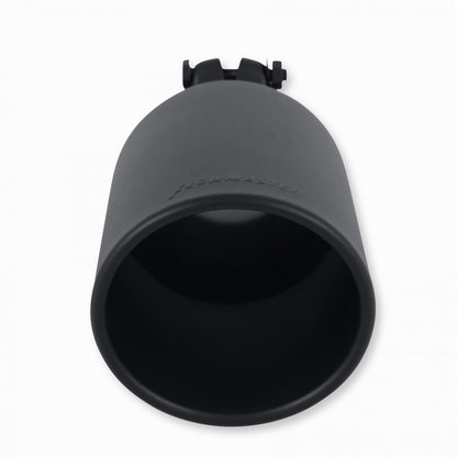 FLOWMASTER Exhaust Tip Exhaust Tip 4.5 Inch Black Angle Cut Fits 2.5 Inch Tubing, 11.00-In Long Clamp On