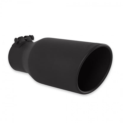 FLOWMASTER Exhaust Tip Exhaust Tip 4.5 Inch Black Angle Cut Fits 3.0 Inch Tubing, 11.00-In Long Clamp On