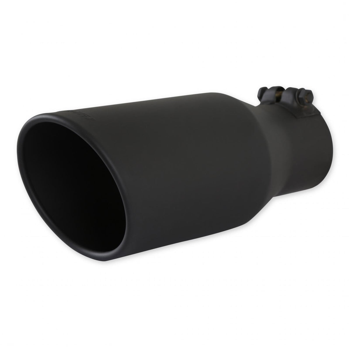 FLOWMASTER Exhaust Tip Exhaust Tip 4.5 Inch Black Angle Cut Fits 3.0 Inch Tubing, 11.00-In Long Clamp On