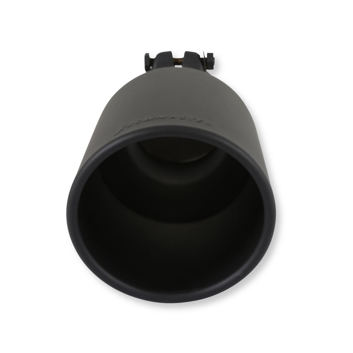 FLOWMASTER Exhaust Tip Exhaust Tip 4.5 Inch Black Angle Cut Fits 3.0 Inch Tubing, 11.00-In Long Clamp On