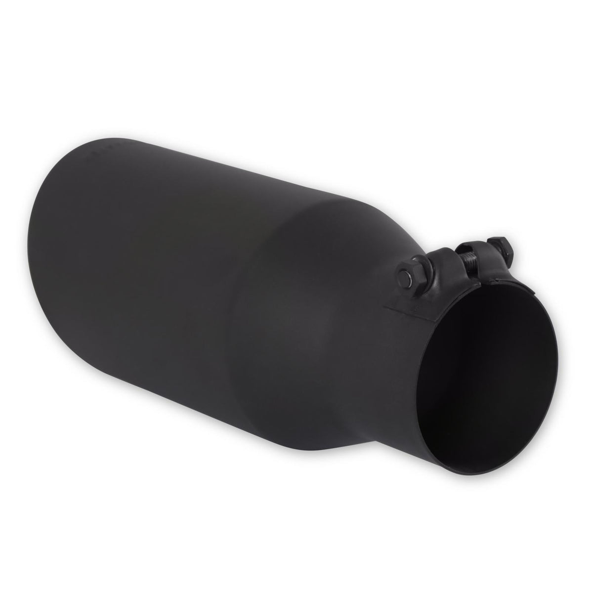 FLOWMASTER Exhaust Tip Exhaust Tip 4.5 Inch Black Angle Cut Fits 3.0 Inch Tubing, 11.00-In Long Clamp On