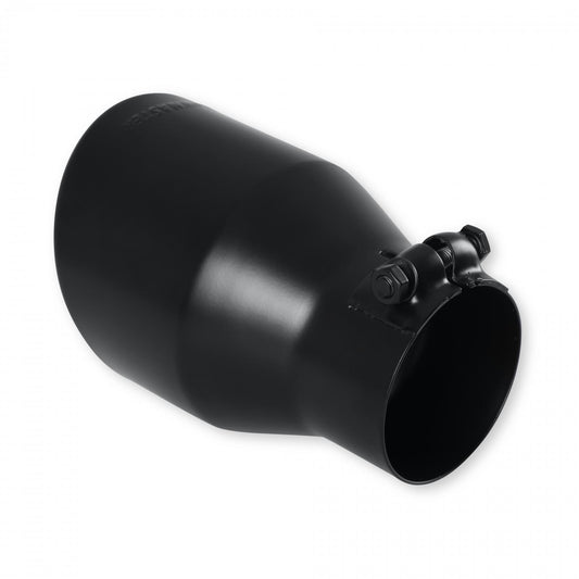 FLOWMASTER Exhaust Tip Exhaust Tip 4.5 Inch Black Angle Cut Fits 3.0 Inch Tubing, 7.00-In Long Clamp On