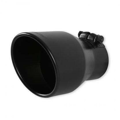 FLOWMASTER Exhaust Tip Exhaust Tip 4.5 Inch Black Angle Cut Fits 3.0 Inch Tubing, 7.00-In Long Clamp On