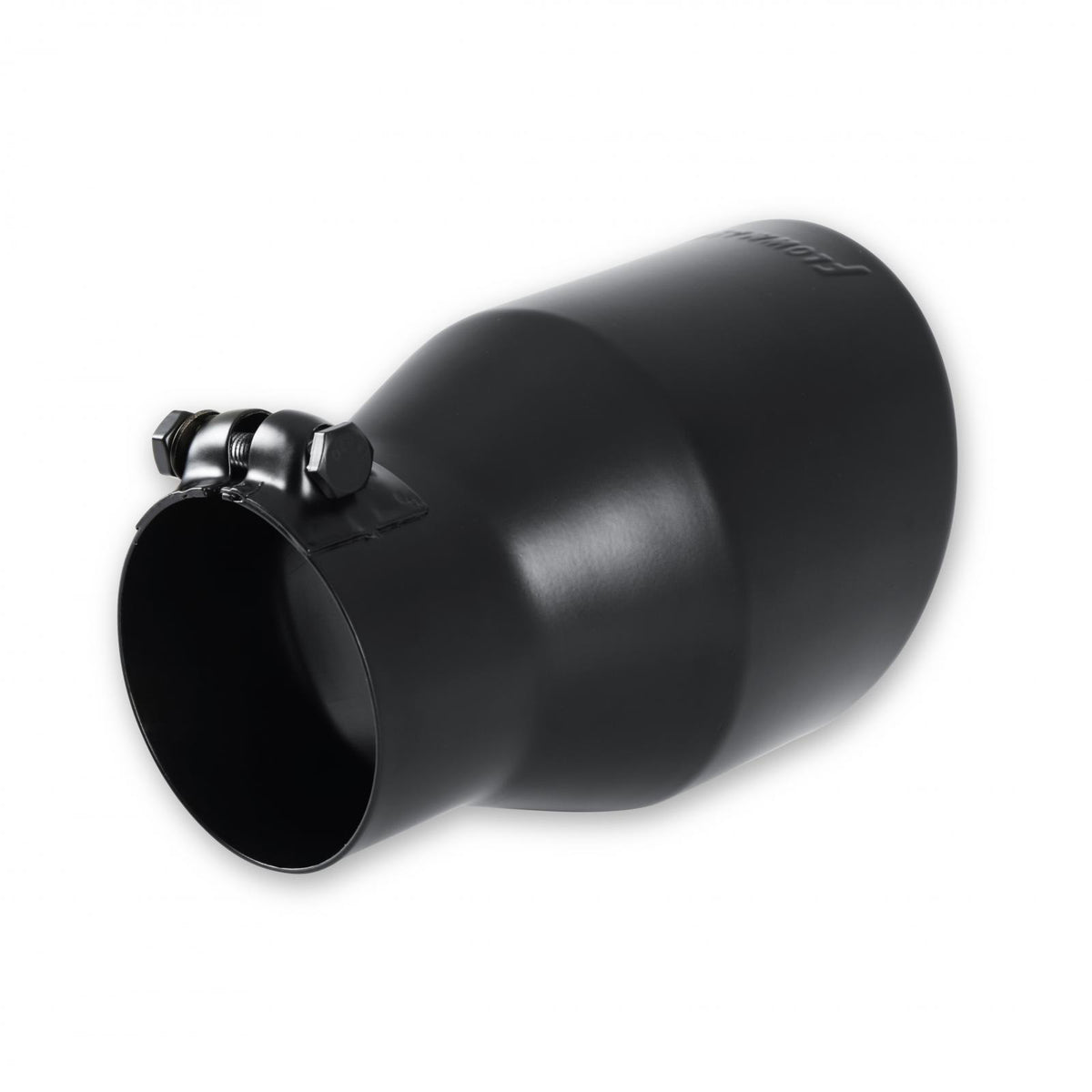 FLOWMASTER Exhaust Tip Exhaust Tip 4.5 Inch Black Angle Cut Fits 3.0 Inch Tubing, 7.00-In Long Clamp On