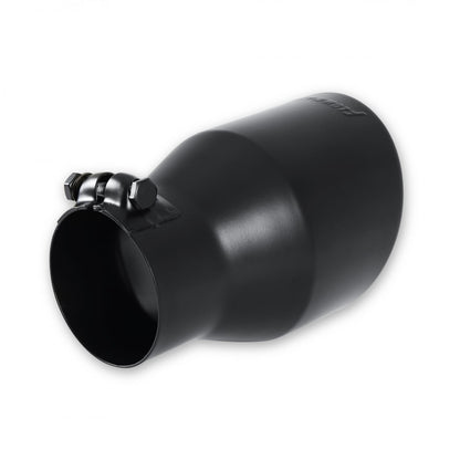 FLOWMASTER Exhaust Tip Exhaust Tip 4.5 Inch Black Angle Cut Fits 3.0 Inch Tubing, 7.00-In Long Clamp On