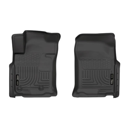 Husky Liners | Weatherbeater Front Floor Liners For 2010-2013 GX460/4Runner Husky Liners | 15571 in black rubber.