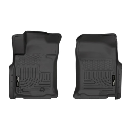 Husky Liners | Weatherbeater Front Floor Liners For 2010-2013 GX460/4Runner Husky Liners | 15571 in black rubber.