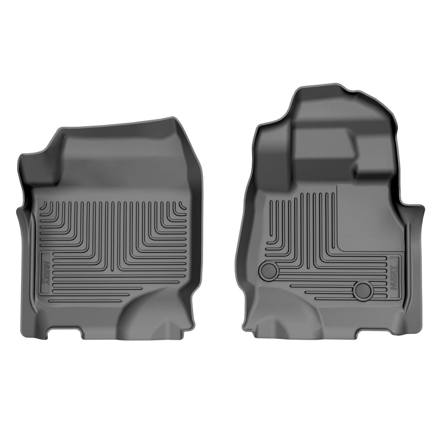 Husky Liners | Weatherbeater Front Floor Liners For 2015-2025 F-150 Husky Liners | 15901 shown in black color.