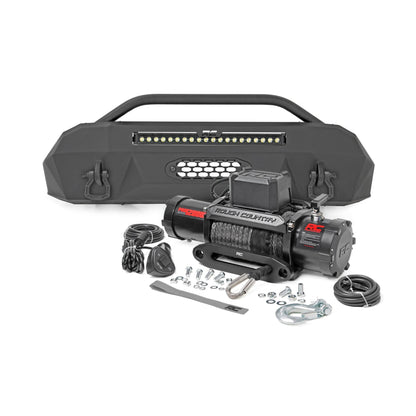 ROUGH COUNTRY Front Bumper | Hybrid | 20" Blk DRL LED | Toyota Tacoma 4WD (2016-2023) | 10727