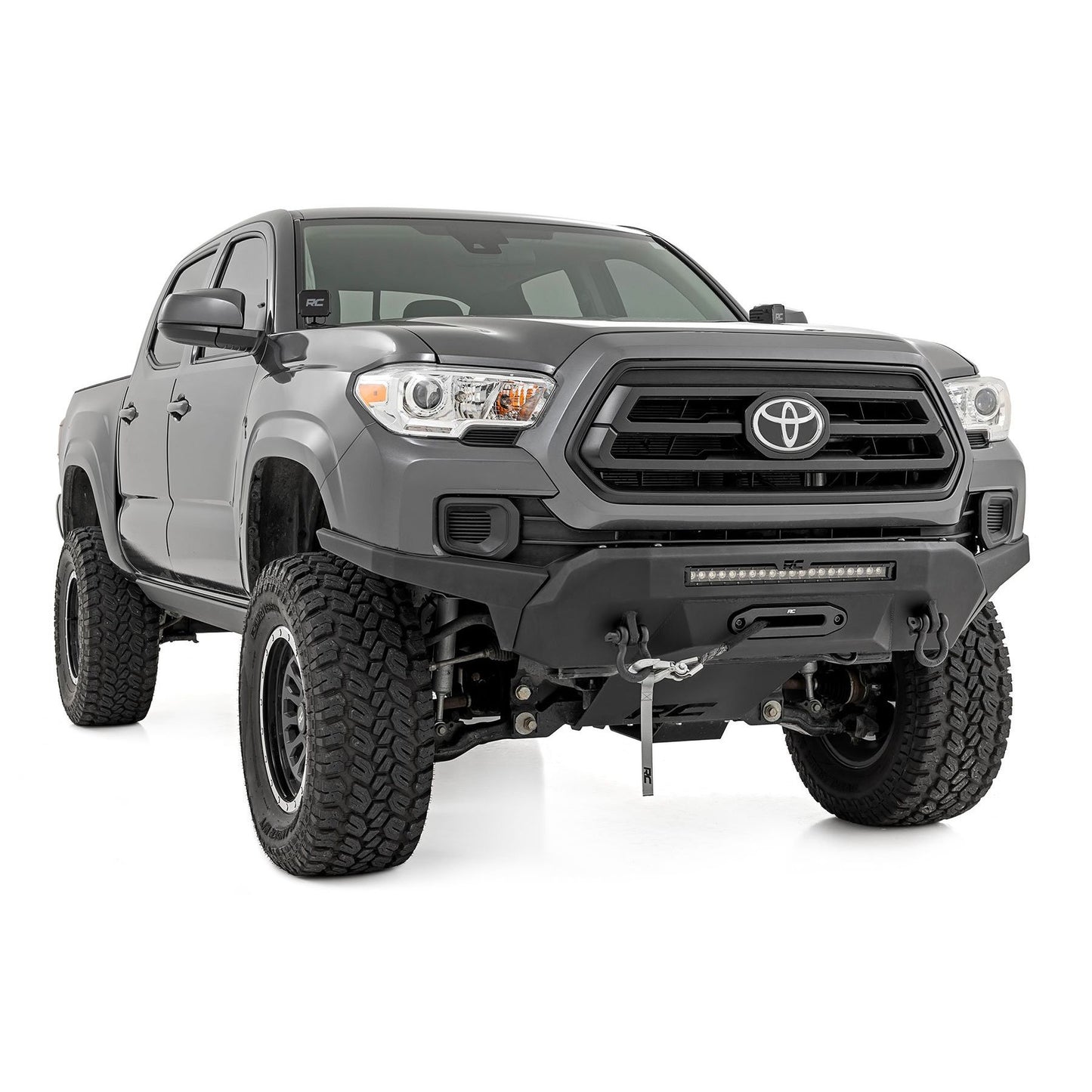 ROUGH COUNTRY Front Bumper | High Clearance | Hybrid | 20" Blk DRL LED | Toyota Tacoma (16-23) | 10725