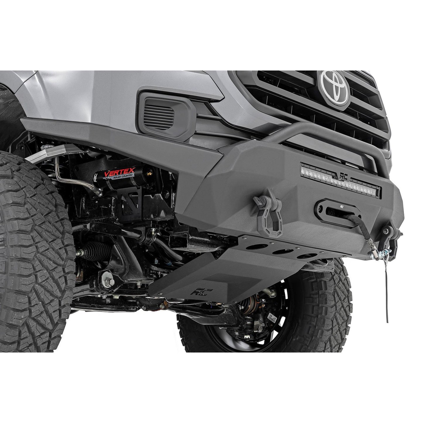 ROUGH COUNTRY Front Bumper | High Clearance | Hybrid | 20" Blk DRL LED | Toyota Tacoma (16-23) | 10725