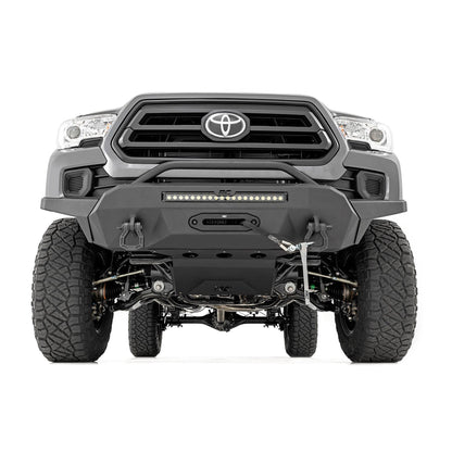 ROUGH COUNTRY Front Bumper | Hybrid | 20" Blk White DRL LED | Toyota Tacoma 2WD/4WD (16-23) | 10729