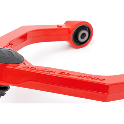 ROUGH COUNTRY Red Forged Upper Control Arms | OE Upgrade | Nissan Titan XD 4WD (2016-2024) | 80001RED