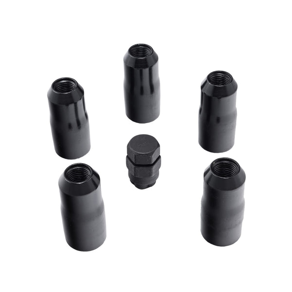 RUGGED RIDGE | 16715.34 | Wheel Lock Nut Set, 5 Nuts W/Key, Black, M14-1.5