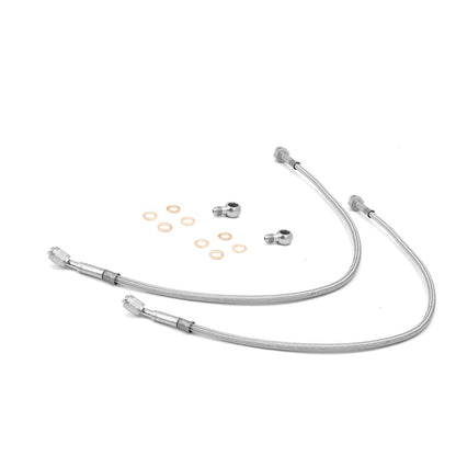 RUGGED RIDGE | 16734.08 | 97-06 Wrangler Stainless Steel Front Brake Hose