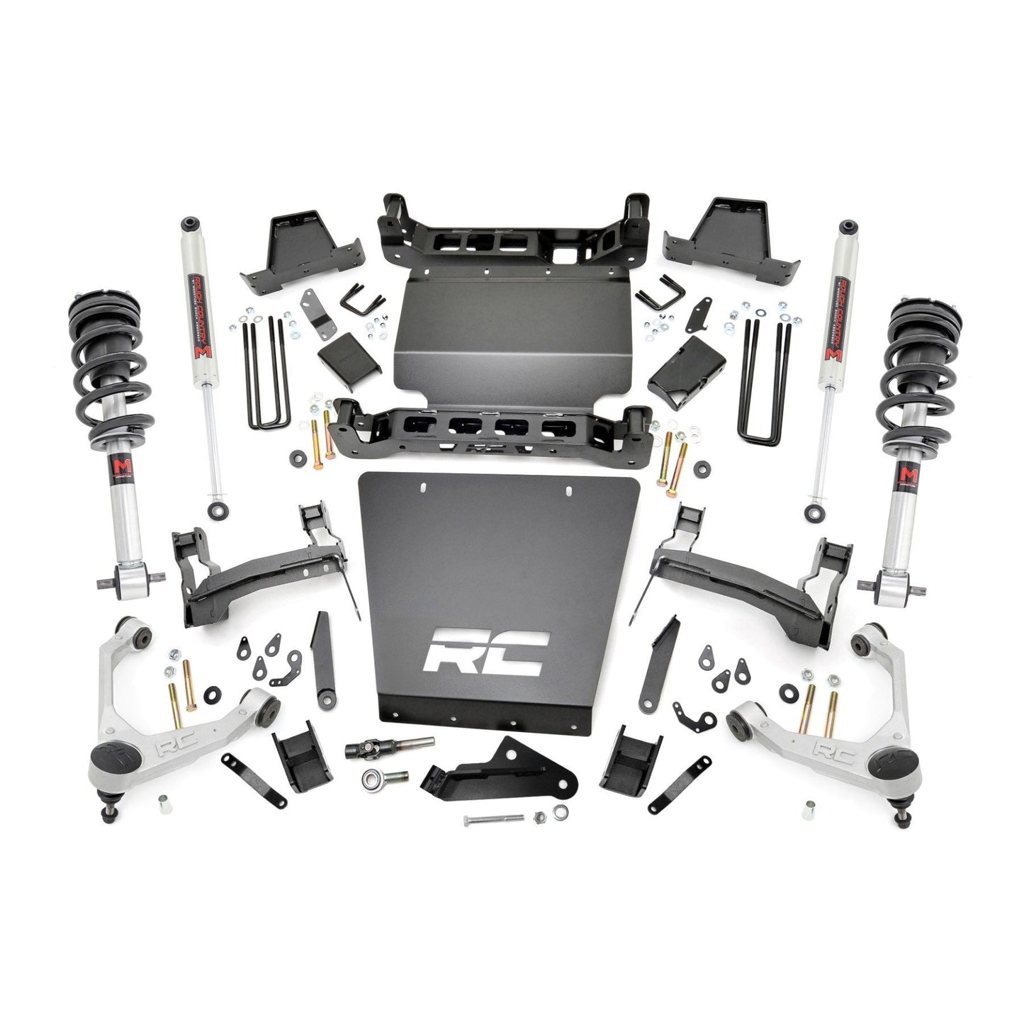ROUGH COUNTRY 7 Inch Stamped Steel LCA Lift Kit | Forged UCA | Bracket | M1 Struts/M1 | Chevy/GMC 1500 (16-18) | 11640