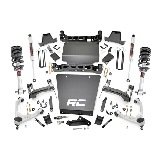 ROUGH COUNTRY 7 Inch Stamped Steel LCA Lift Kit | Forged UCA | Bracket | M1 Struts/M1 | Chevy/GMC 1500 (16-18) | 11640