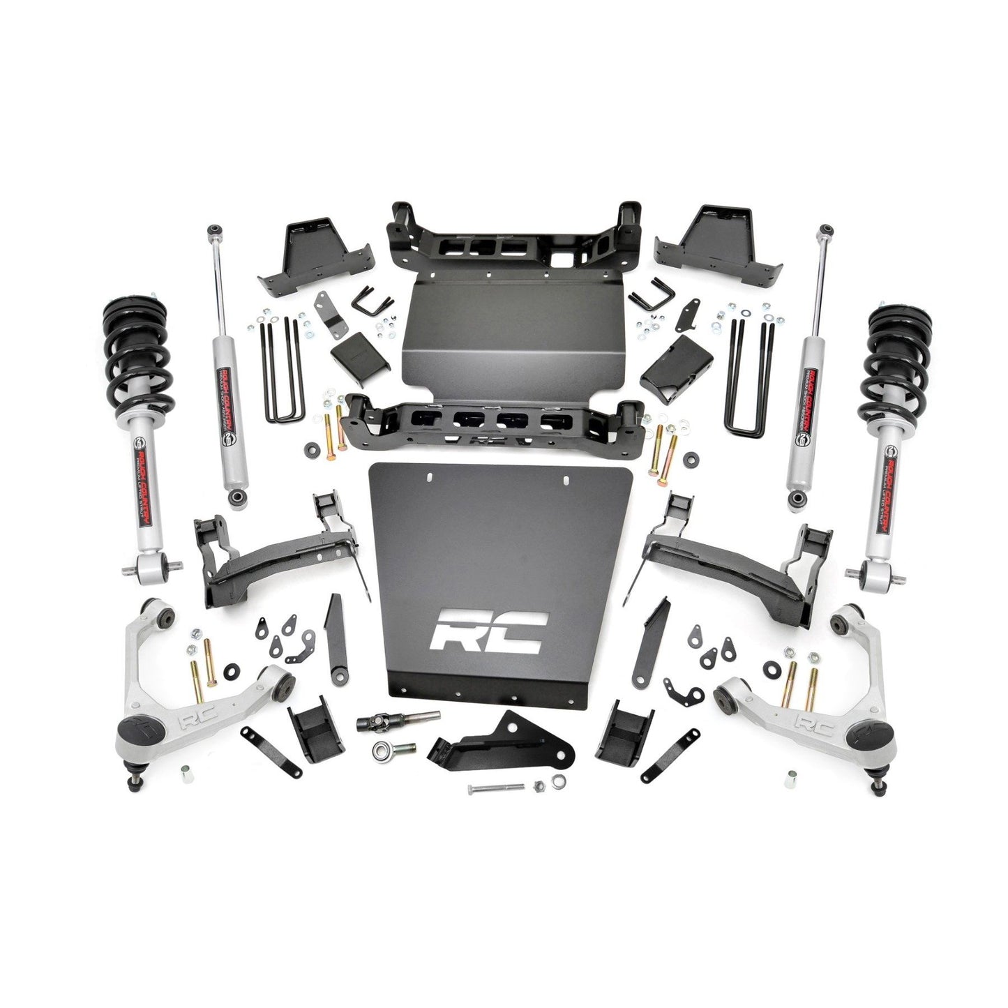 ROUGH COUNTRY 7 Inch Stamped Steel LCA Lift Kit | Forged UCA | Bracket | N3 Struts | Chevy/GMC 1500 (16-18) | 11633