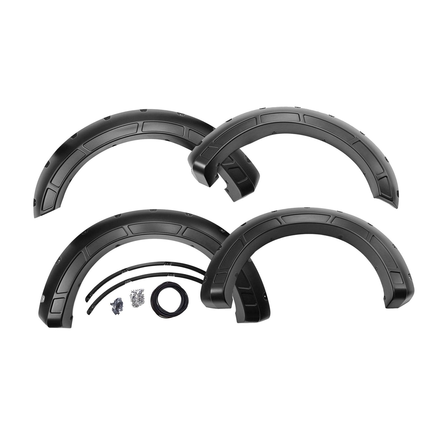 ROUGH COUNTRY | Fender Flares  Defender  G1 Absolute Black  Ford F-250/F-350 Super Duty (17-22) | A-F21112-G1