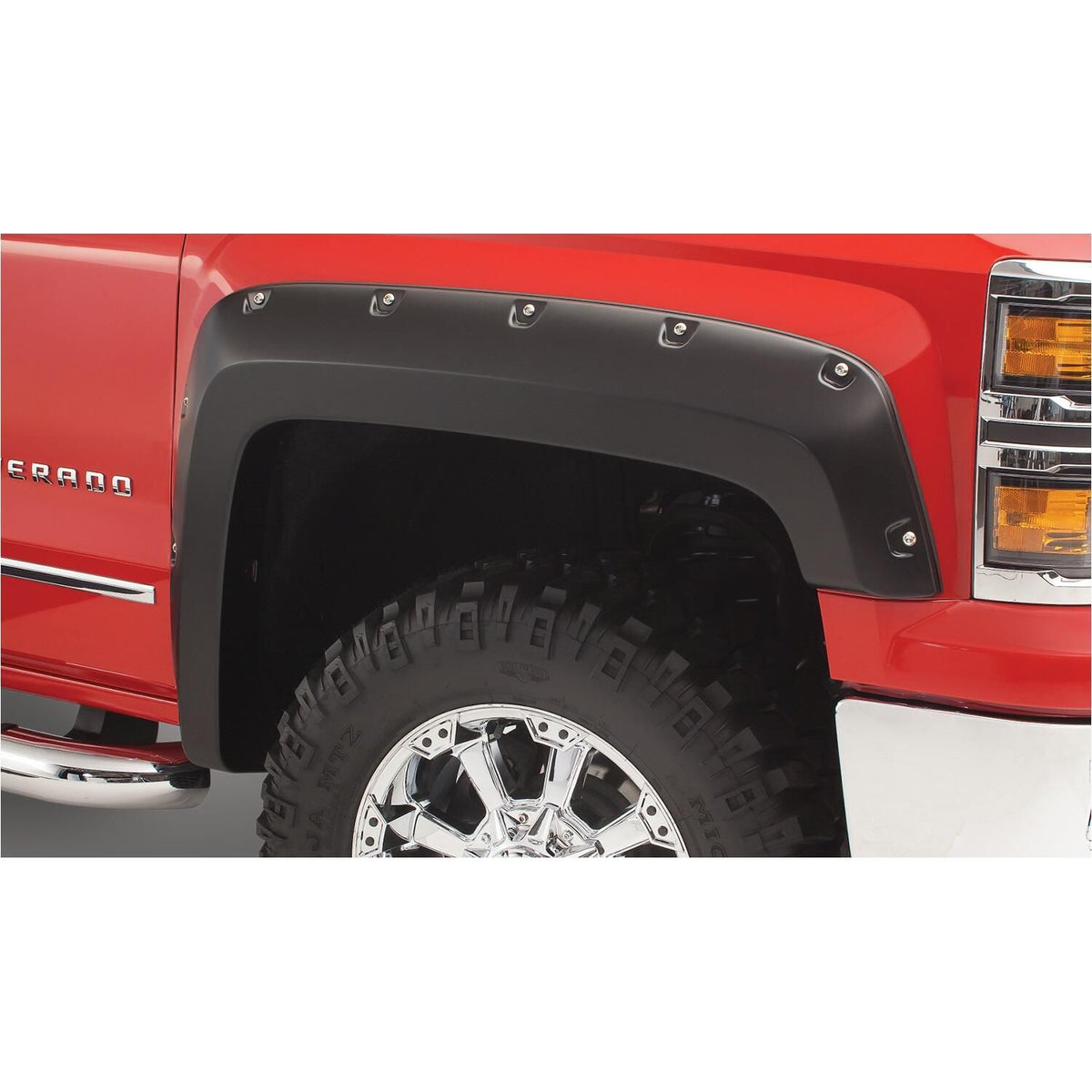 BUSHWACKER | Black Pocket/Rivet Style Smooth Finish Rear Fender Flares For 2011-2022 Volkswagen Amarok (Excludes Diesel) Fits 61.2 Inch Bed | 171002-02