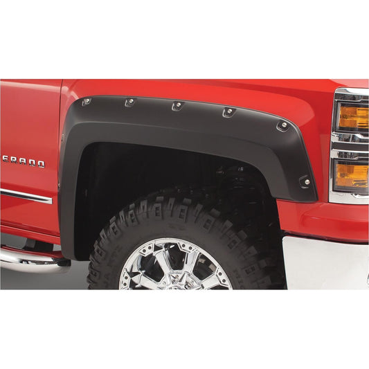 BUSHWACKER | Black Pocket/Rivet Style Smooth Finish Rear Fender Flares For 2011-2022 Volkswagen Amarok (Excludes Diesel) Fits 61.2 Inch Bed | 171002-02