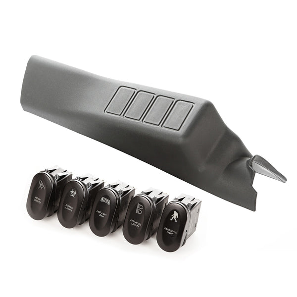 RUGGED RIDGE | 17235.71 | Etched A-Pillar 4 Switch Pod Kit Lhd 11-18 Jk