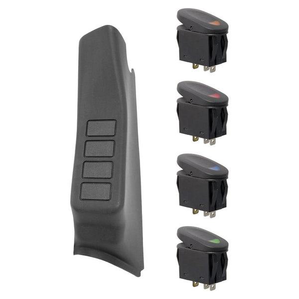 RUGGED RIDGE | 17235.86 | A-Pillar Switch Pod Kit,Black,Left, 07-13 Jeep Wrangler(Jk)