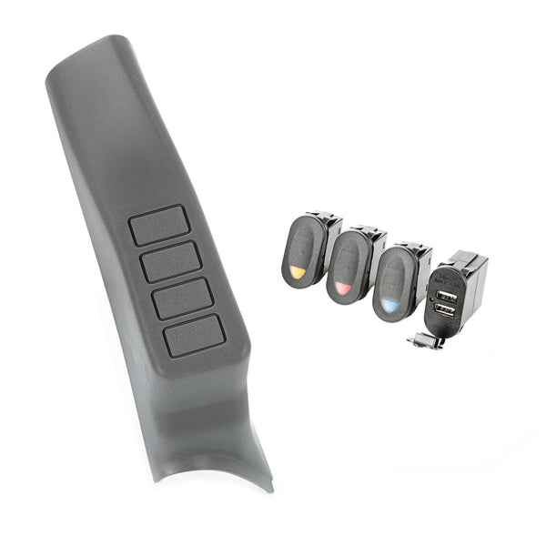 RUGGED RIDGE | 17235.88 | A-Pillar Pod Kit, 3 Switch, Usb; 07-10 Jk/Jku