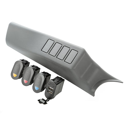 RUGGED RIDGE | 17235.88 | A-Pillar Pod Kit, 3 Switch, Usb; 07-10 Jk/Jku