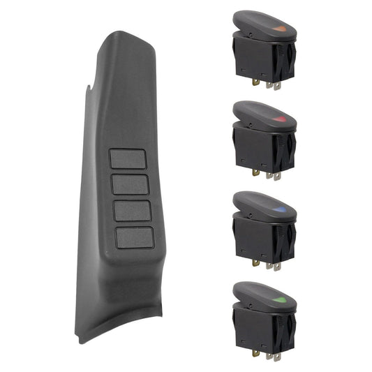 RUGGED RIDGE | 17235.97 | A-Pillar 4 Switch Pod, Black, Right Side, 11-14 Jeep Wrangler (Jk)