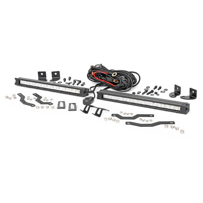 Rough Country LED Light Kit | Grille Mount | 10" Chrome Slimline Pair | Ford F-150 (18-20) 70809