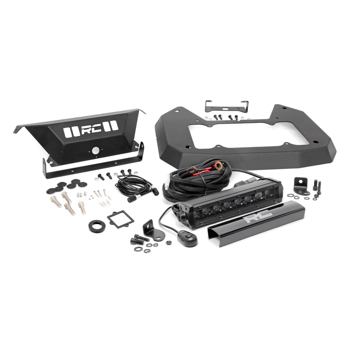 ROUGH COUNTRY Spare Tire Carrier Delete | 8 Inch BLK Ser LED | Jeep Wrangler JL (18-24) | 10584